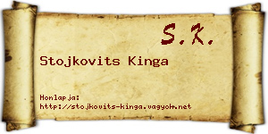 Stojkovits Kinga névjegykártya