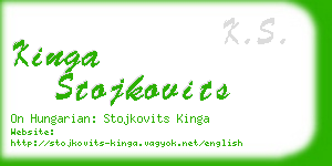 kinga stojkovits business card